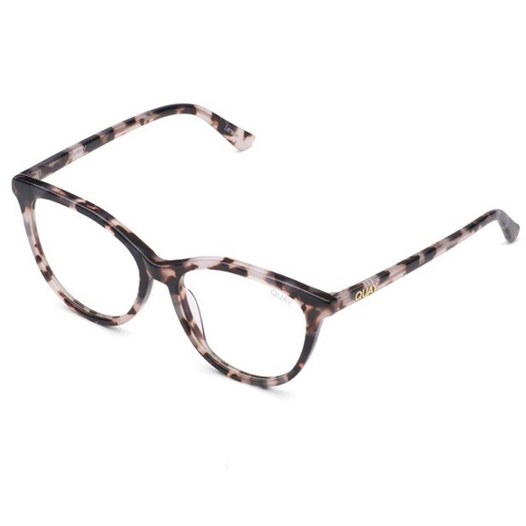 QUAY All Nighter Bluelight Glasses Milky Tortoise Frame Blue Light Blocking Lens - Picture 3 of 9